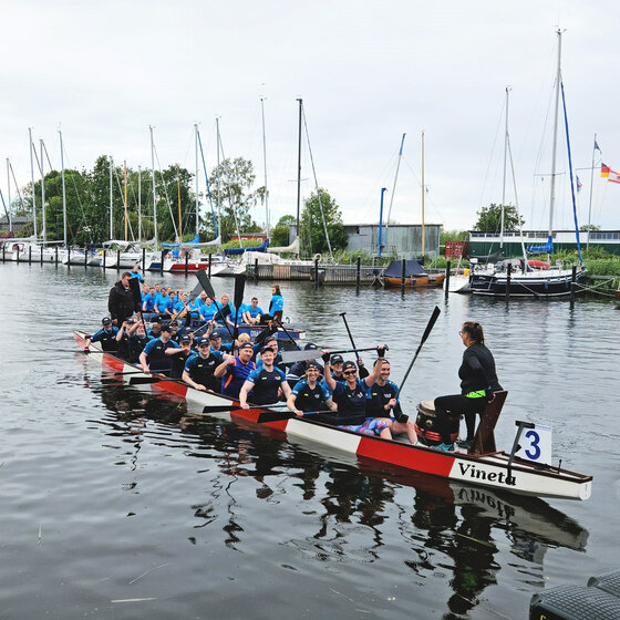 [Translate to English:] mlands-Team Drachenboot Zwischenlauf